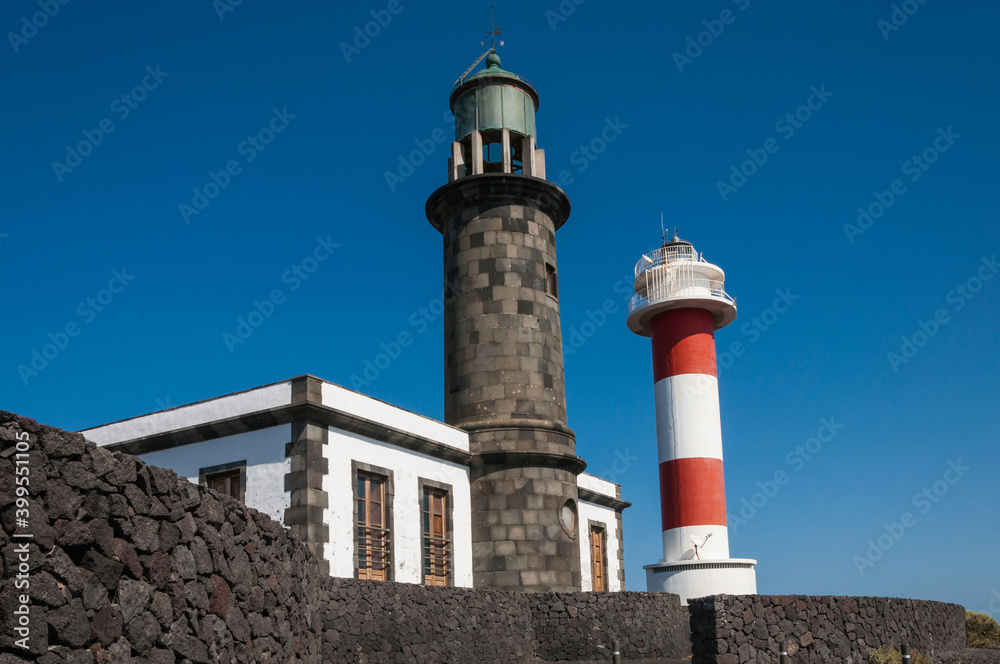 The lighthouse of Fuencaliente (Faro de Fuencaliente), La Palma, Canary Islands, Spain