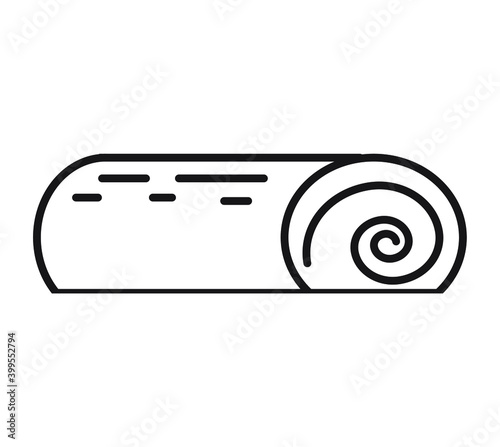 christmas cake log linear isolated.