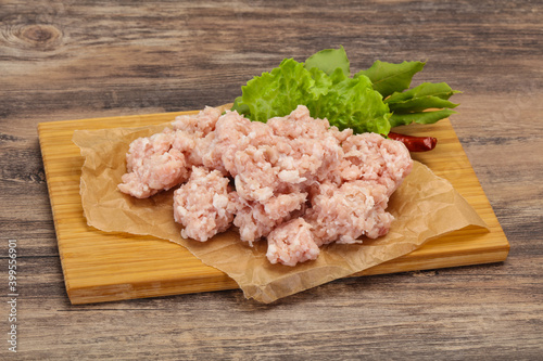 Homemade pork minced meat for cooking