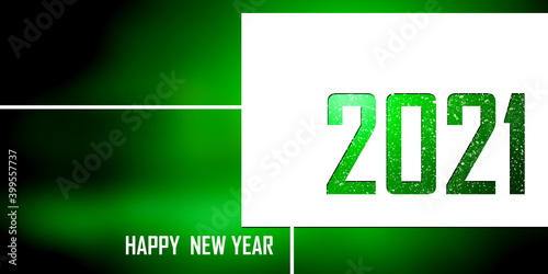 2d illustration 2021 New Year colour background 