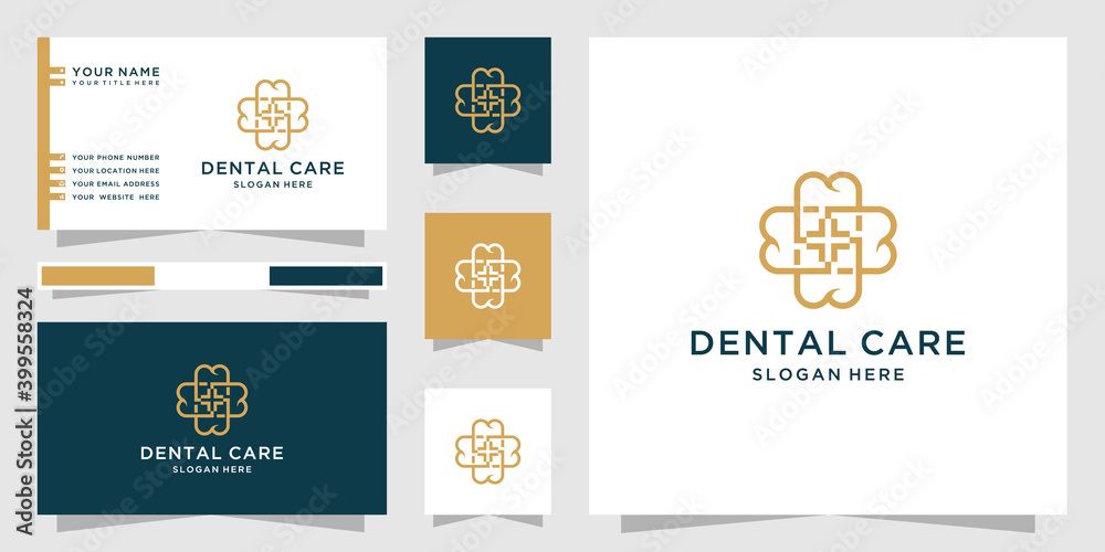 Dental care logo and business card Dental care logo and business card