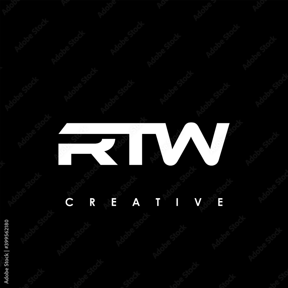 RTW Letter Initial Logo Design Template Vector Illustration