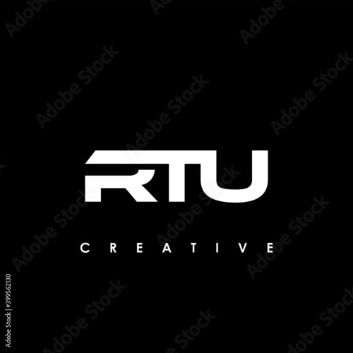 RTU Letter Initial Logo Design Template Vector Illustration