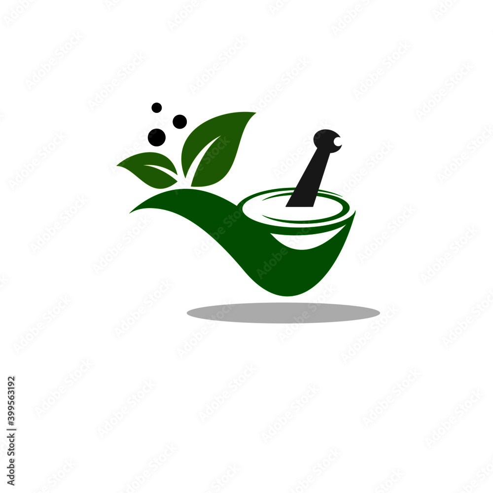 plant in a bowl pure pharmacy ayurveda vector logo design. plant in a bowl pure pharmacy ayurveda vector logo design.