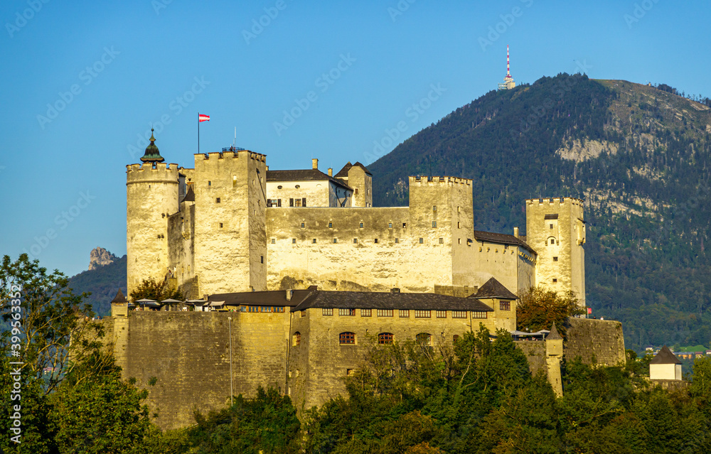 famous old town of Salzburg in Austria