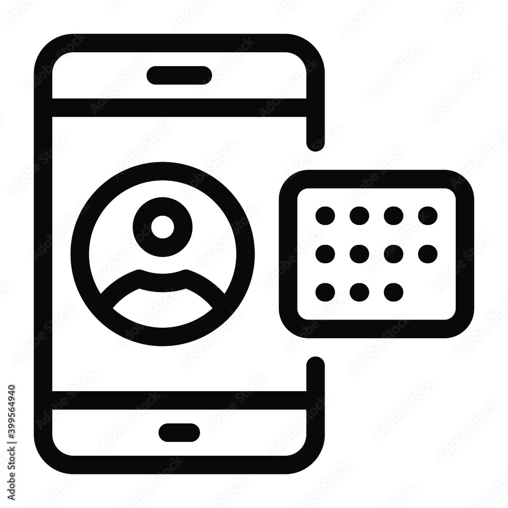 Mobile video chat concept icon in solid design
Mobile video chat concept icon in solid design