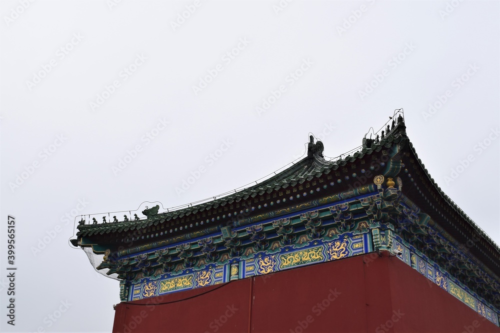 Temple of Heaven Tiantan Park Decorative Roof View