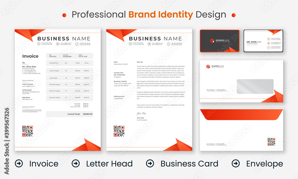 Modern Branding Identity set template design Modern Branding Identity set template design
