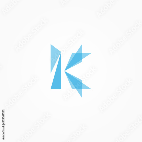 K letters geometric Logo