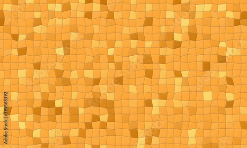irregular square tile mosaic in orange tones.