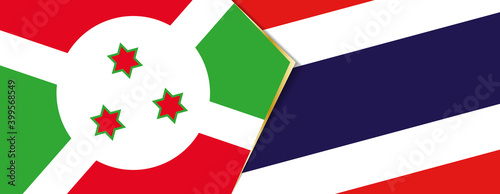 Burundi and Thailand flags, two vector flags.