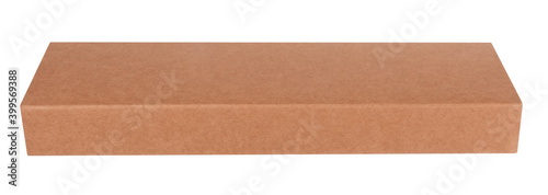 Simple cardboard box closed container isolated on white background © Uros Petrovic