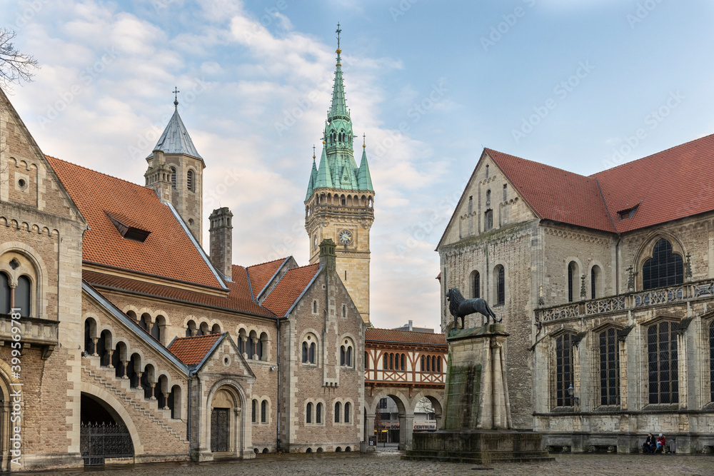 Medieval castle and cathedral in old German town Medieval castle and cathedral in old German town