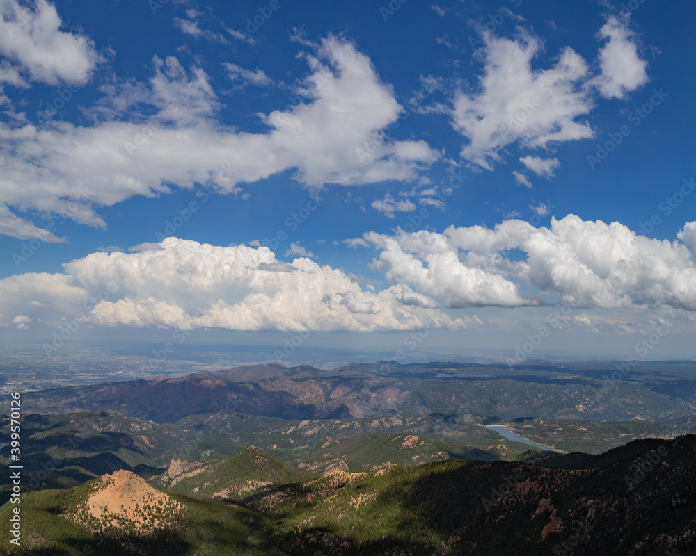 Mountain landscape in Colorado Springs, Colorado. 