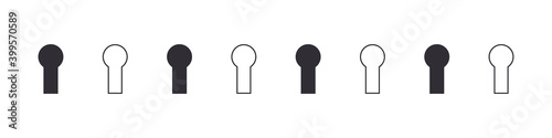 Concept keyhole icons. Lock icon. Keyhole vector icons isolated on white background. Vector illustration