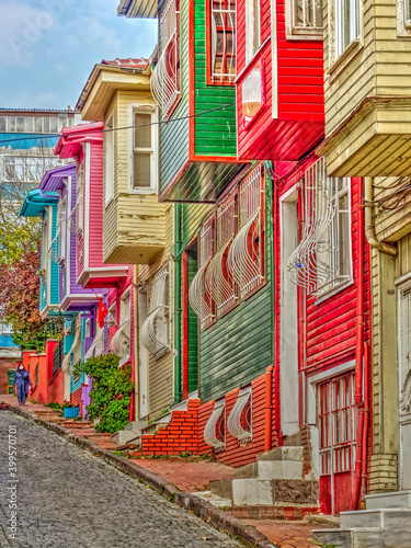 Balat neighbourhood, Istanbul, HDR Image photo