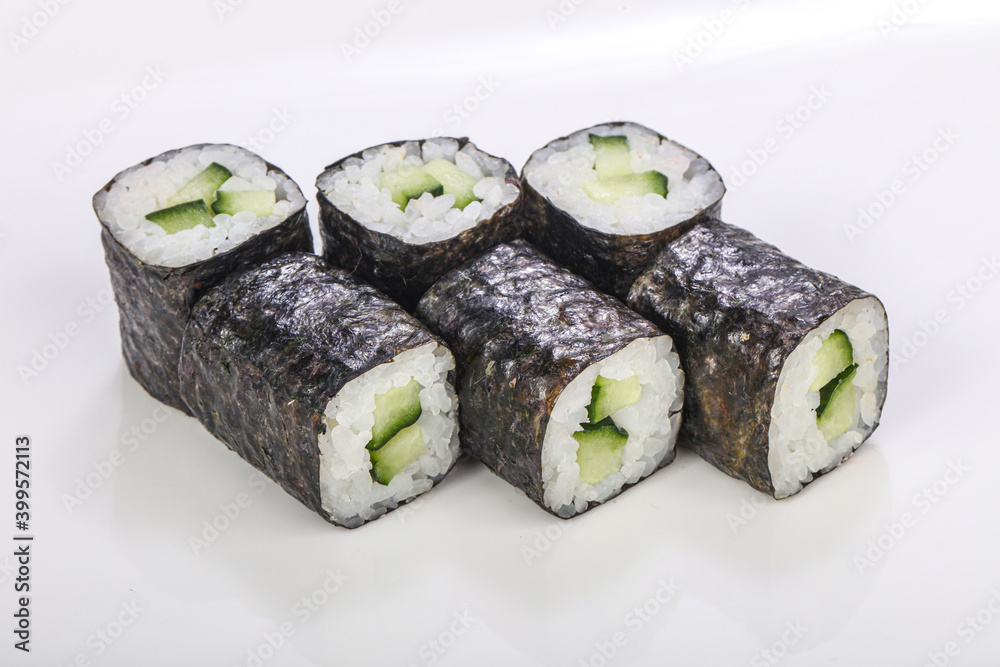 Japanese traditional roll with cucumber Japanese traditional roll with cucumber