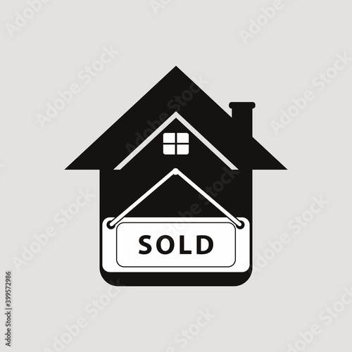 Sold Home icon vector illustration