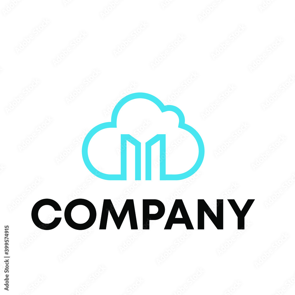 Cloud Building logo design Cloud Building logo design