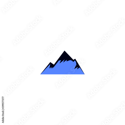 Blue Mountain design isolated on white