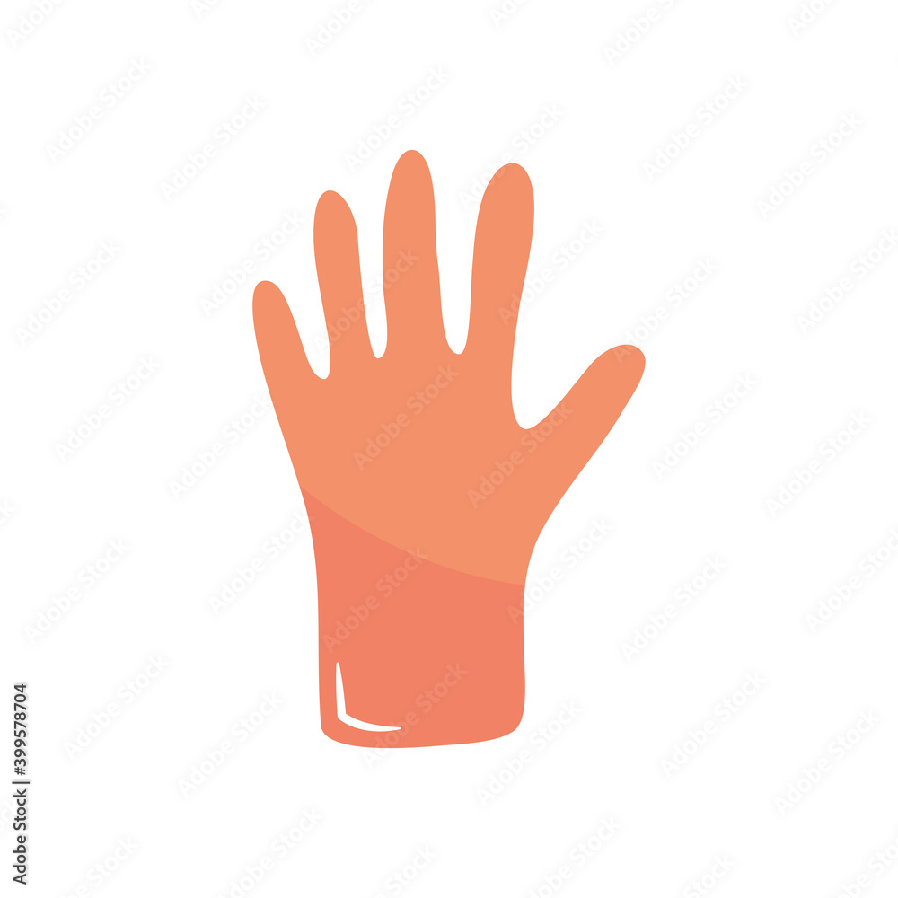 rubber glove icon, colorful design