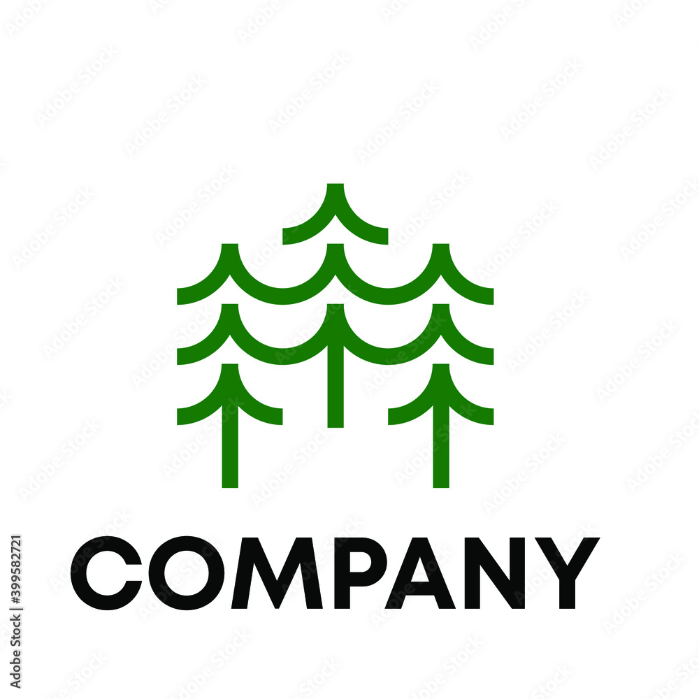 Obraz premium pine tree logo
