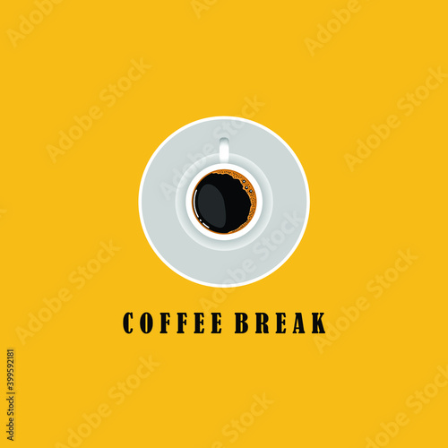Abstract shape realistic bubble coffee drink logo vector design illustration