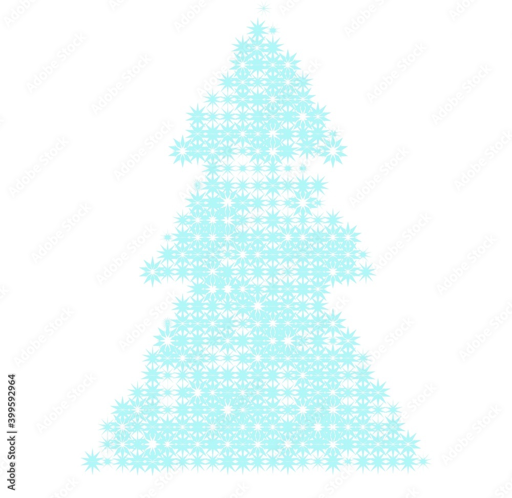 christmas tree made of snowflakes christmas tree made of snowflakes