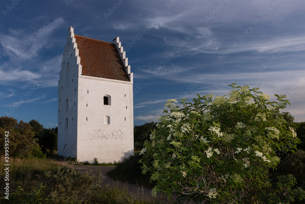 famous silted church in Skagen Denmark