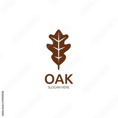 oak leaf vintage color logo vector illustration template design