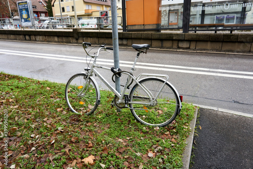 bycicle parking at a lantern