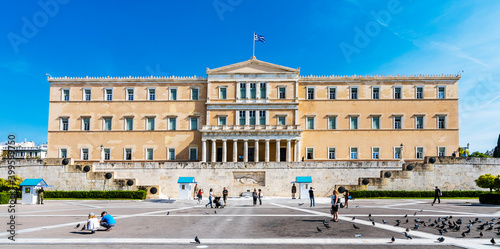 Canvas Print Greece Parliament Building in Athens.