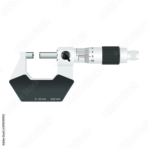 Measuring instrument on a white background. High accuracy. Vector illustration