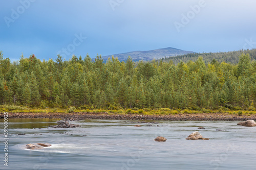 River, forest and mountain. © Kjetil