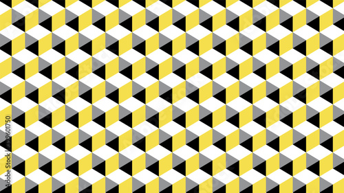 geometric seamless pattern in trendy Gray Yellow