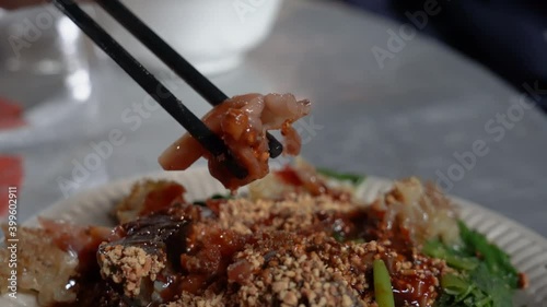 Asia Chinese Street Food Squid Salad photo