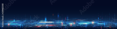 Cybersecurity for business and internet project. Abstract futuristic background. Hi-tech business presentation. Big data concept.