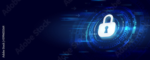 Cyber security for business and internet project. 3d Vector illustration of a data security services. Data protection, privacy, and internet security concept.