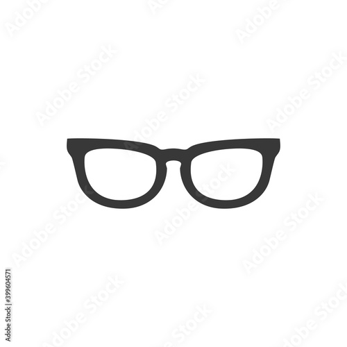 Vector illustration with glasses icon modern flat style