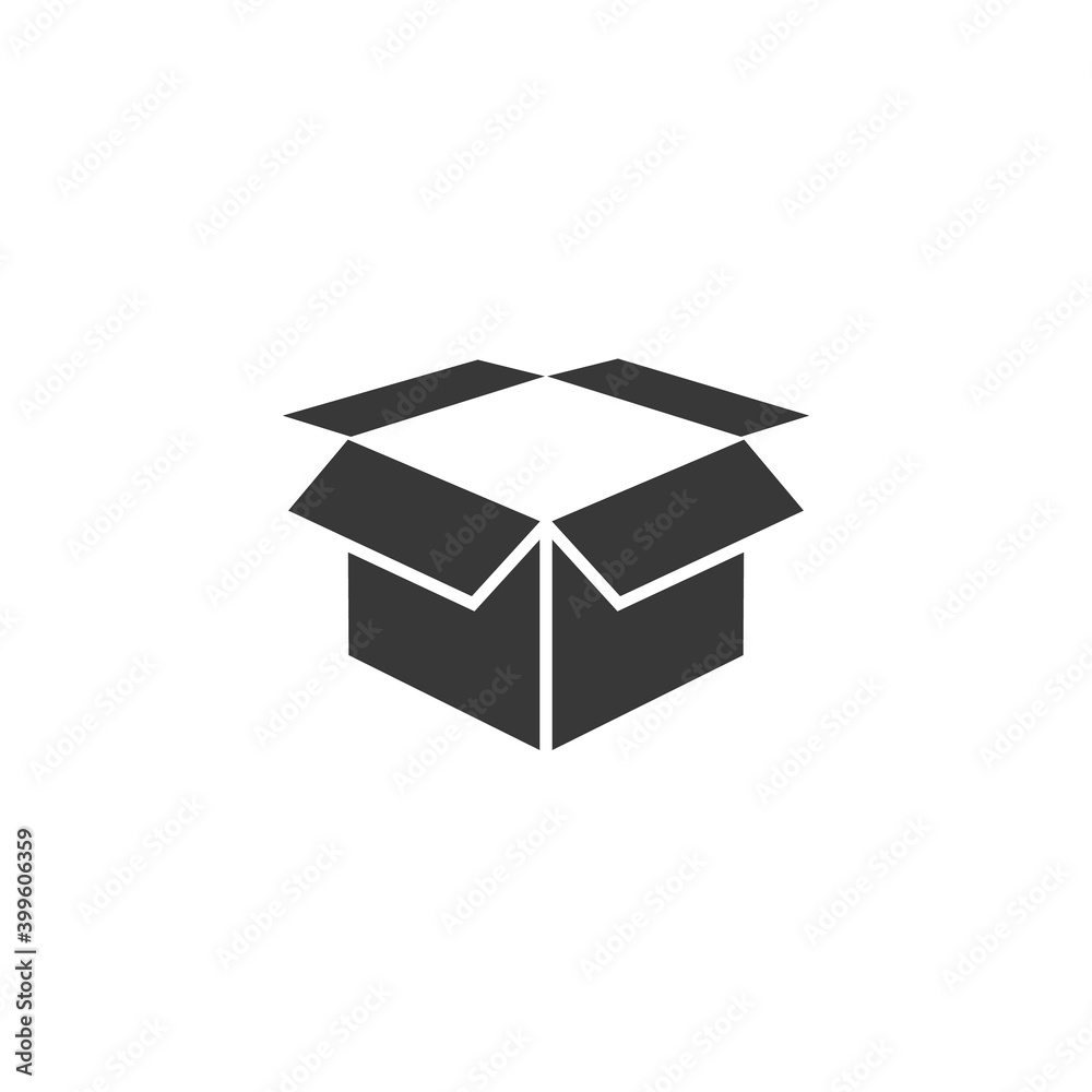 Vector illustration with Open Box icon vector. Package sign Vector illustration with Open Box icon vector. Package sign