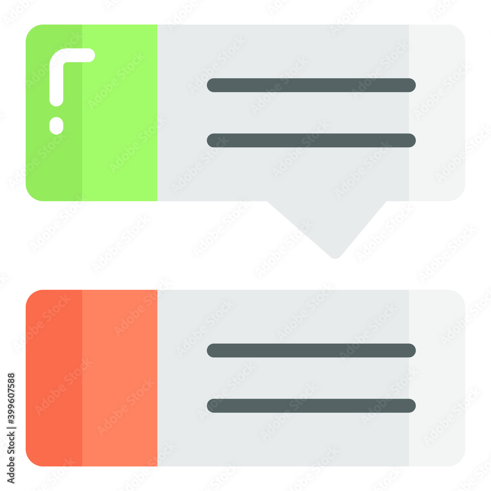 chatting flat icon, school and education icon chatting flat icon, school and education icon