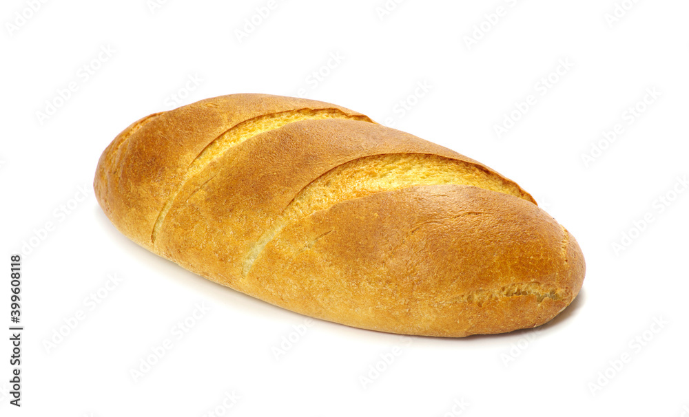 Loaf of bread isolated over white background
