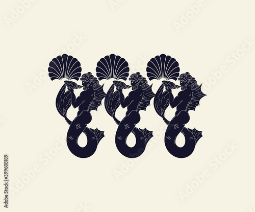 Vector hand drawn minimalistic illustration. Creative artwork. Template for card, poster, banner, print for t-shirt, pin, badge, patch.