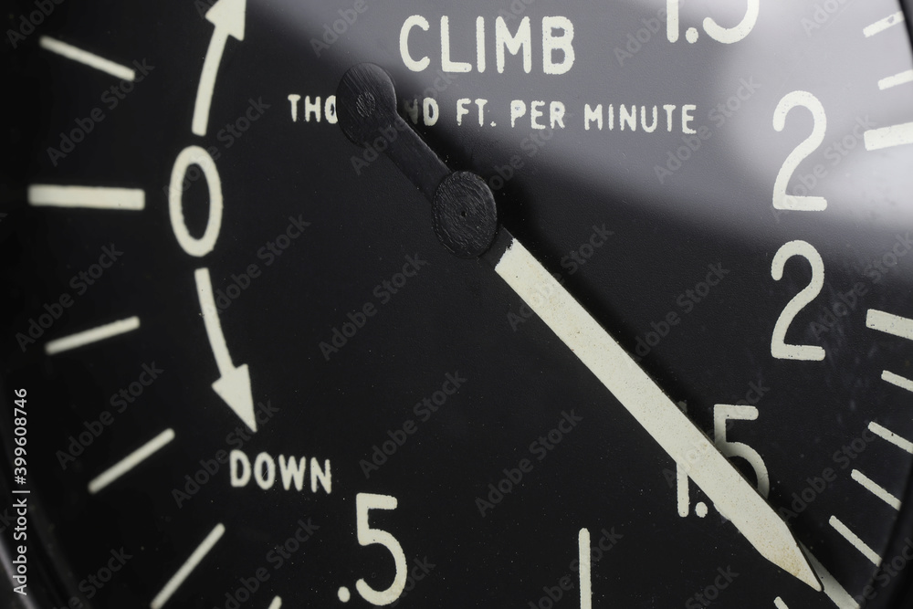 analogue vertical speed indicator of an aircraft analogue vertical speed indicator of an aircraft