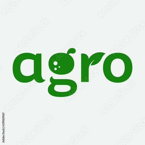 Agro logo vector with r and g stylized