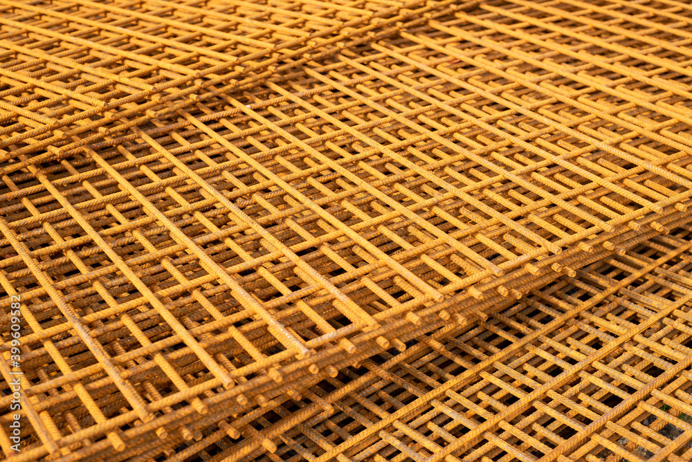 Iron armature in pile close-up - suitable as a background Iron armature in pile close-up - suitable as a background
