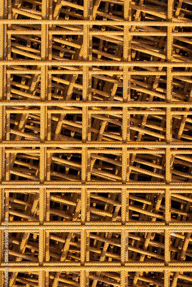 Iron armature in pile - detail - suitable as a background Iron armature in pile - detail - suitable as a background
