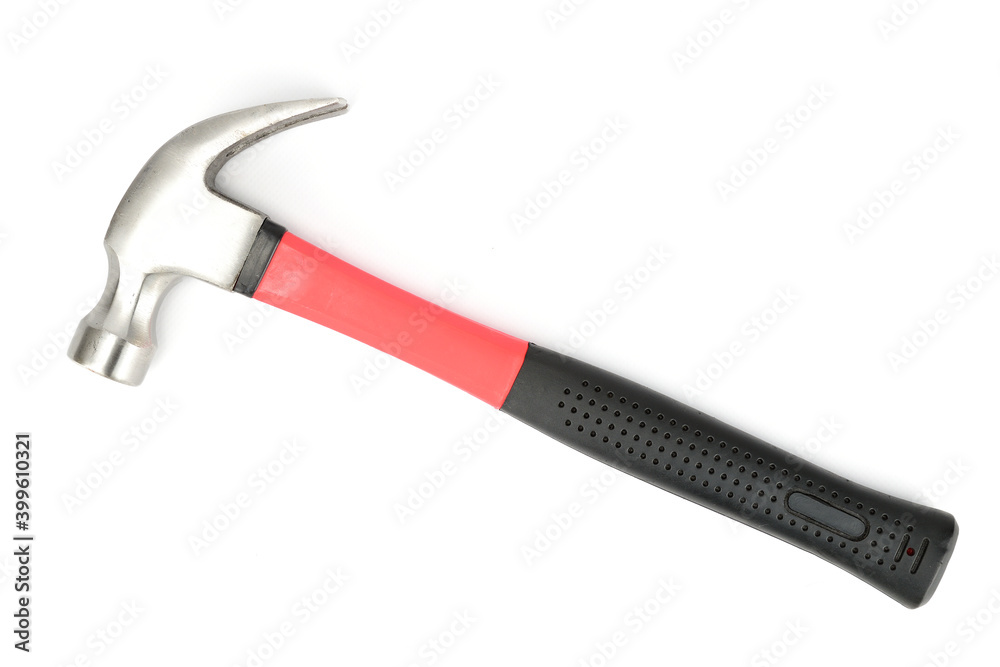 Hammer with black and red plastic handle Hammer with black and red plastic handle
