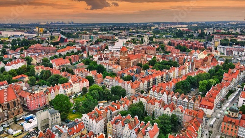 Obraz na płótnie stare misto gdańsk w salonie