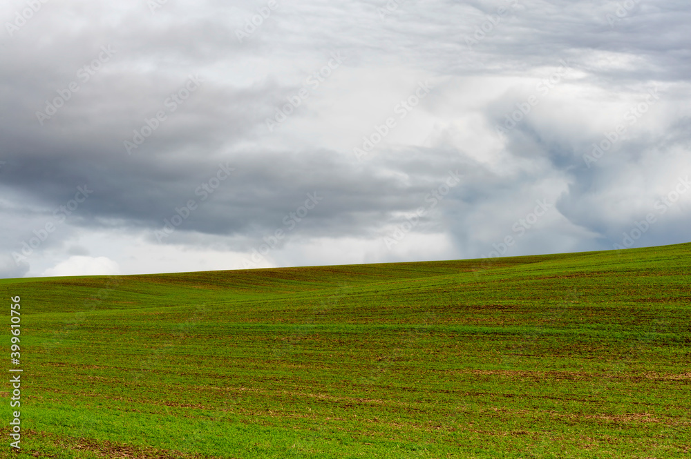 Background of stormy skies or green hillside Background of stormy skies or green hillside